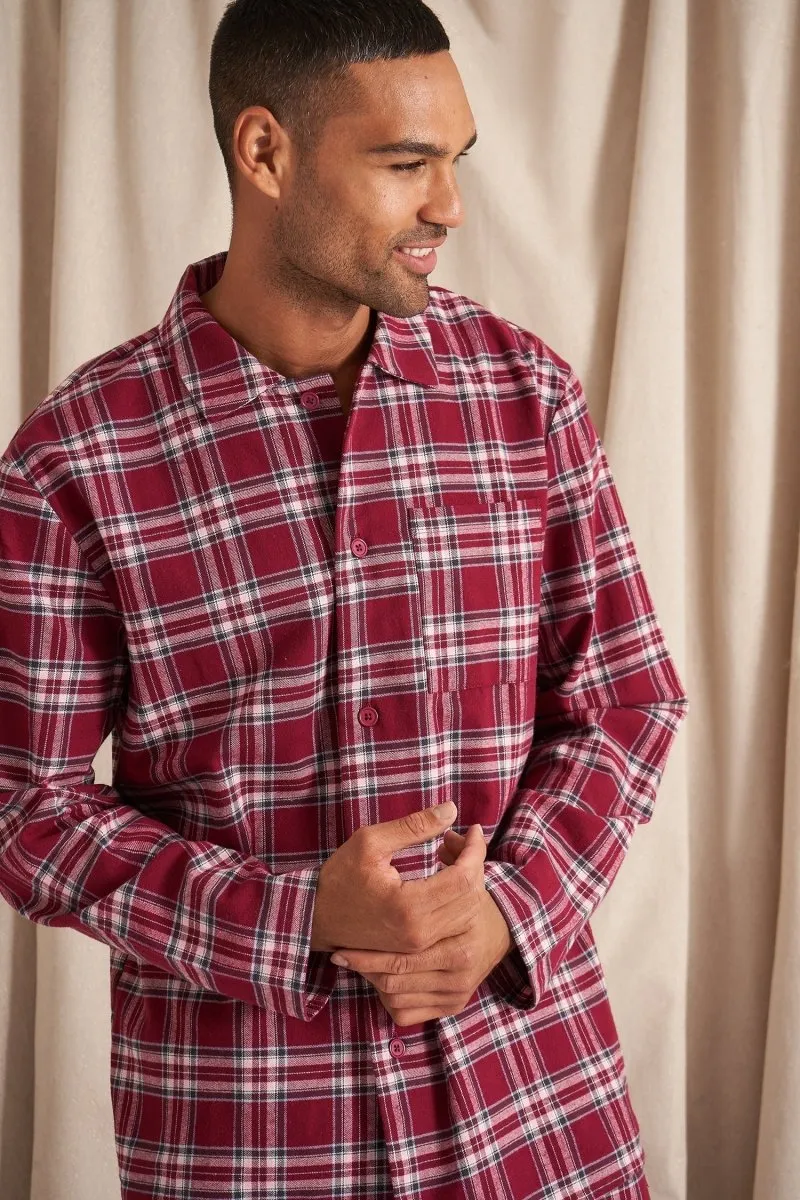 Mister You Plaid Pyjamas in Bordeaux