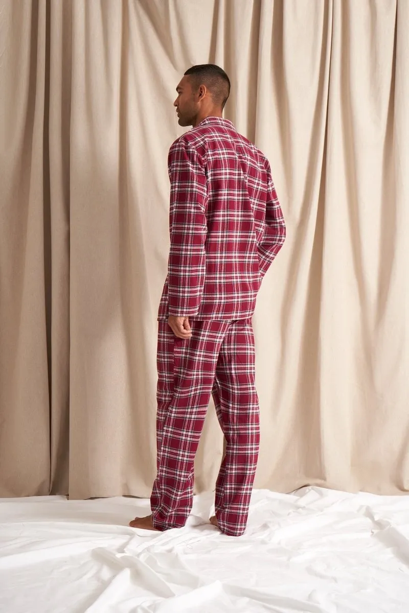 Mister You Plaid Pyjamas in Bordeaux