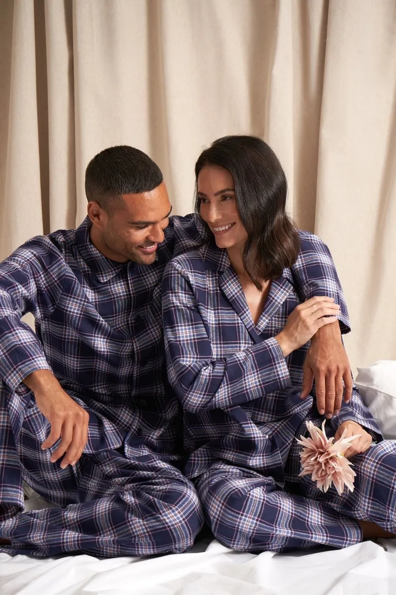 Mister You Plaid Pyjamas in Midnight