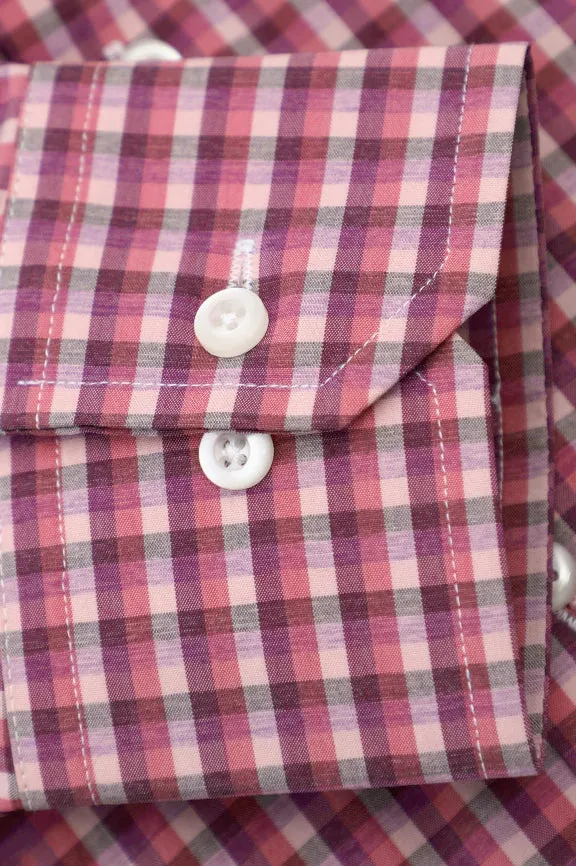 Multicolor Plaid Check Formal Shirt