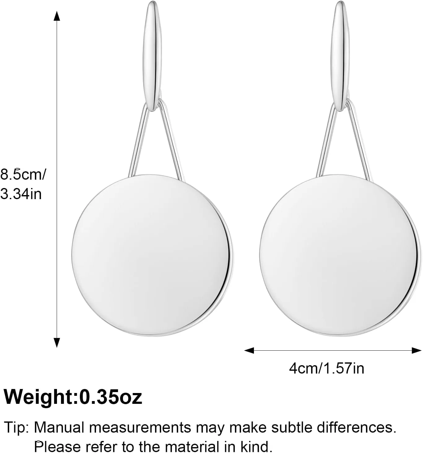 MUYAN Fashion Large Disc Geometric Dangle Earrings for Women Statement Dangle Earrings Geometric Drop Earrings