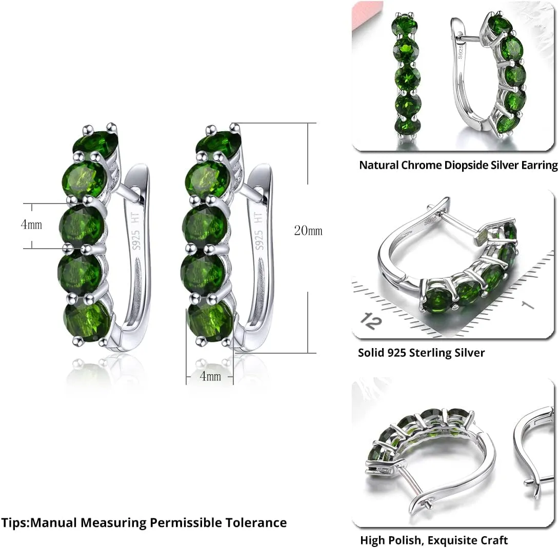 Natural Aquamarine Earrings for Women Solid 925 Sterling Silver Setting 10 Grains Oval Shape Cut Gemstone Rhodium Plated Classic Style Design Fine Jewelry for Her