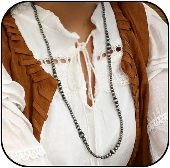 Navajo Pearl Necklace Western Jewelry for Women Western Cowgirl Turquoise Necklaces Boho Navajo Beaded Choker Necklace