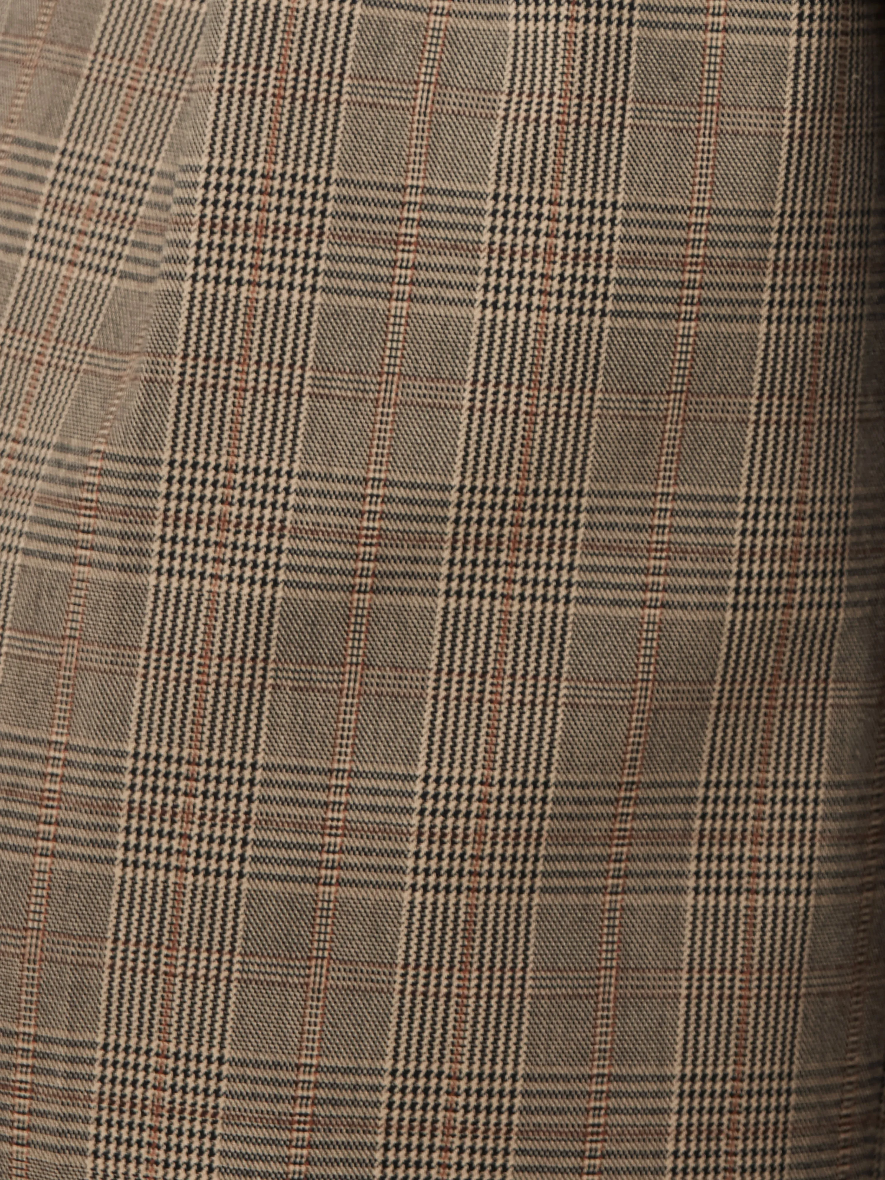 Nik Cotton Check Trouser | Brown