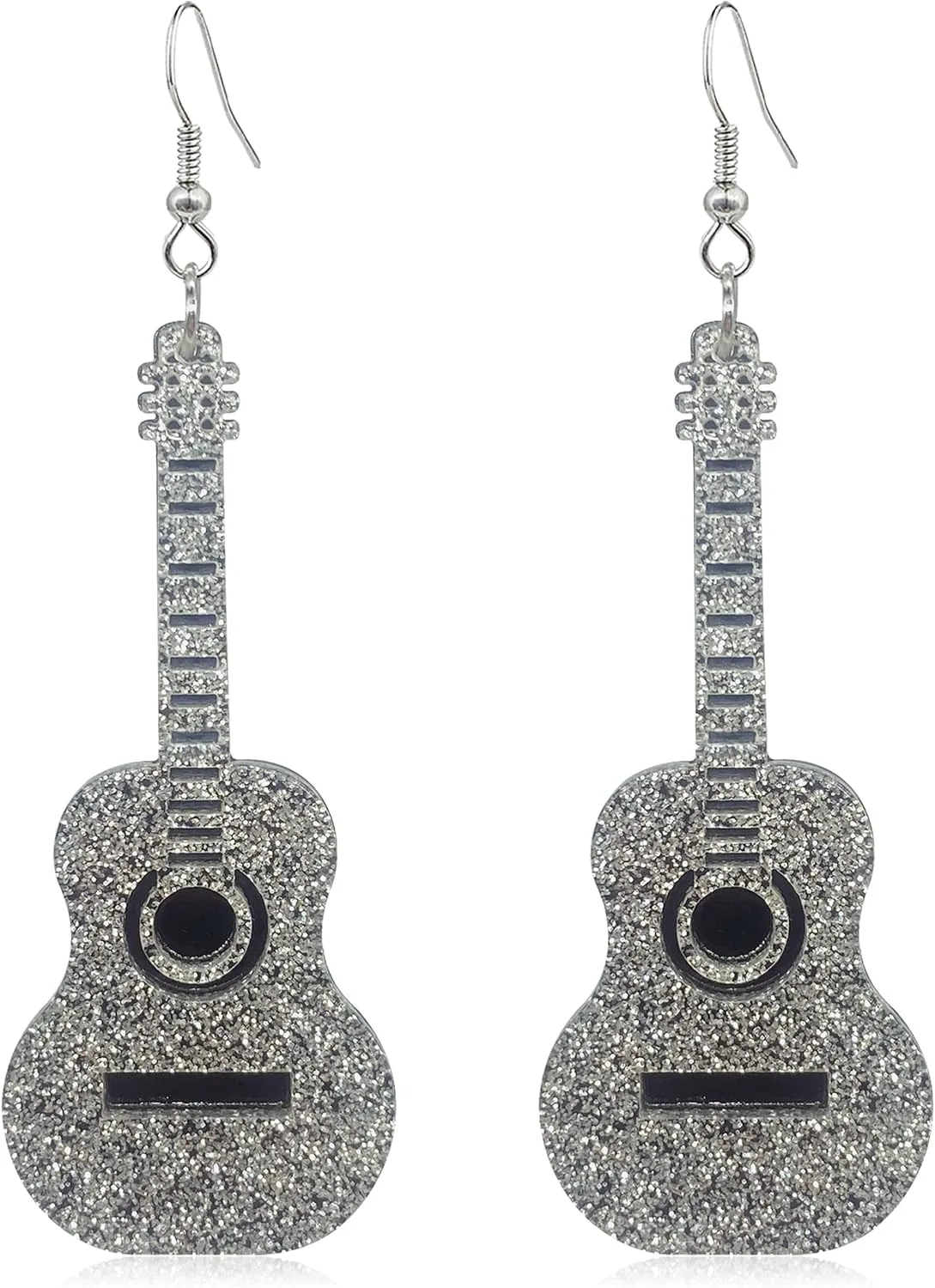 Novelty Punk Music Renaissance Dangle Earrings Bass Electric Guitar Dangle Drop Earrings For Women