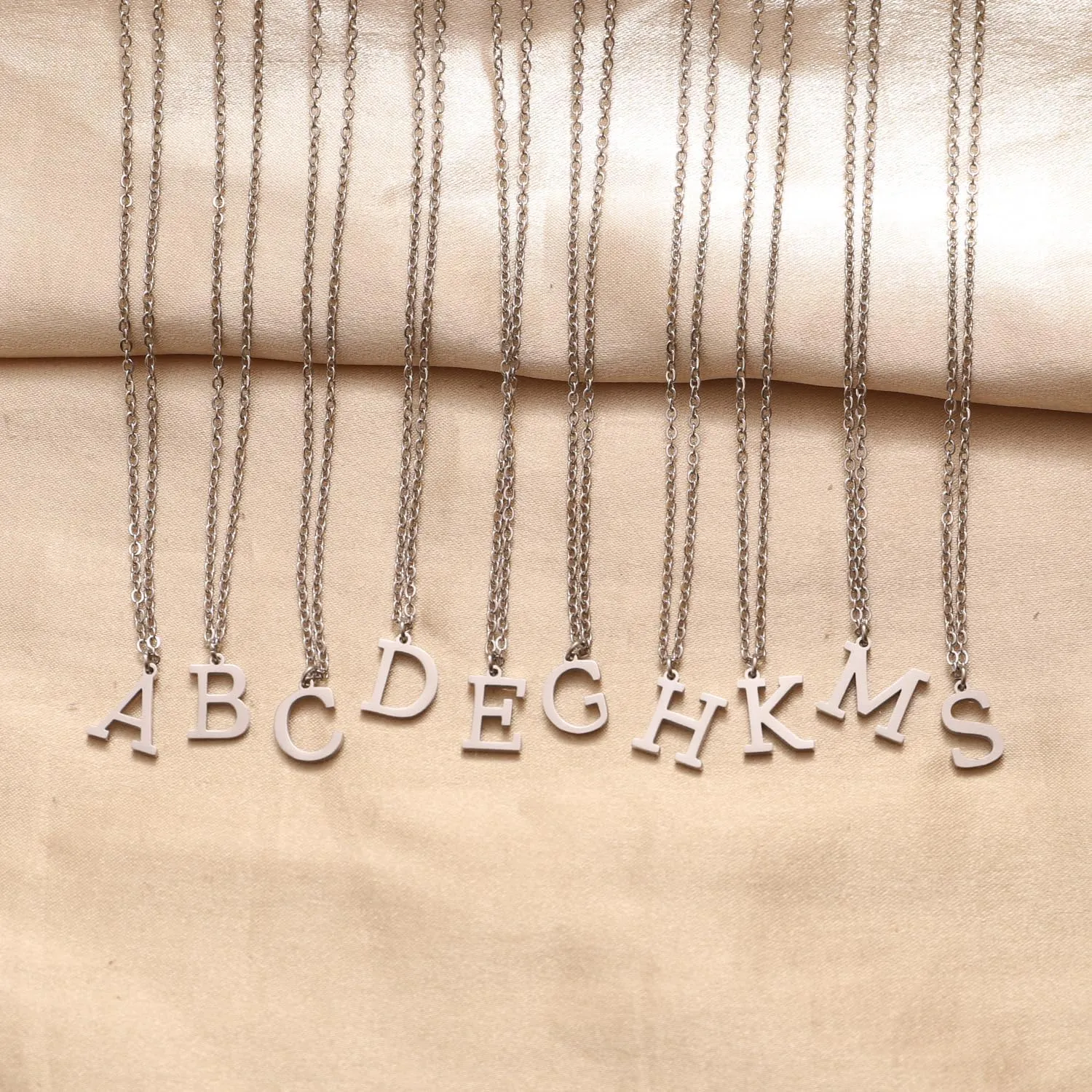 Ovian Gold Initial Necklace for Women 18K Gold Plated Stainless Steel Delicate Letter Pendant Necklace Personalized Name Necklace