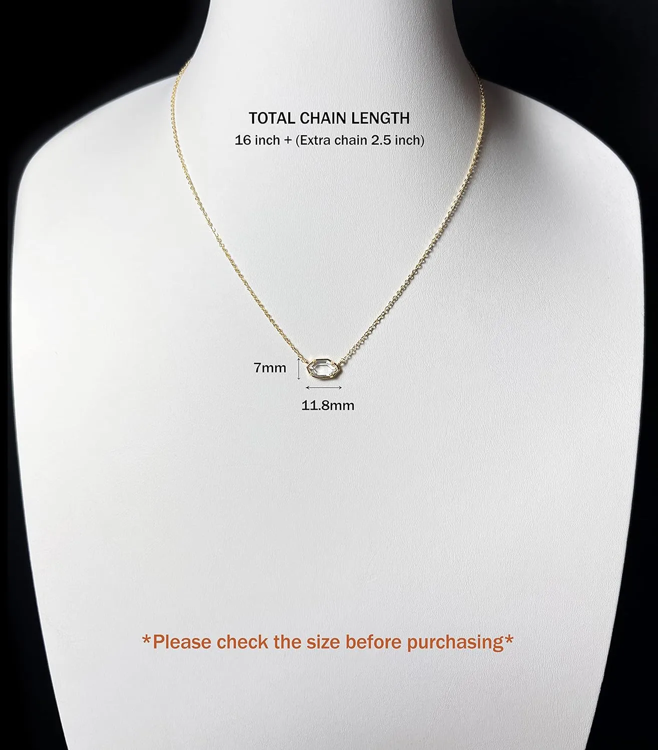 OZEL JEWELRY & GIFT Layered Gold Necklaces for Women - Crystal Colorful Delicate Cutting Pendant Necklace - 18K Gold Plated - Birthday Gifts (Made in Korea)
