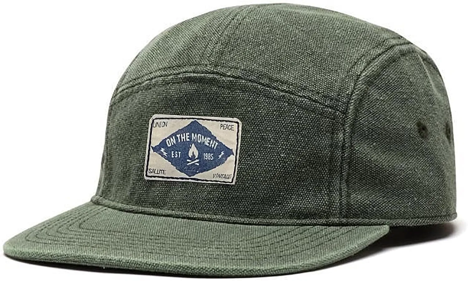 Panegy Denim 5 Panel Hat for Men Women Flat Brim Adjustable Lightweight Camp Cap Baseball Cap Skateboard