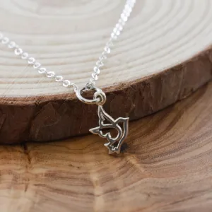 Peace Dove Pendant, Stylish Sterling Silver Dove Necklace, Handmade Necklaces on 16-Inch .925 Sterling Silver Chain for Women, Religious Jewelry, Confirmation Gift Items