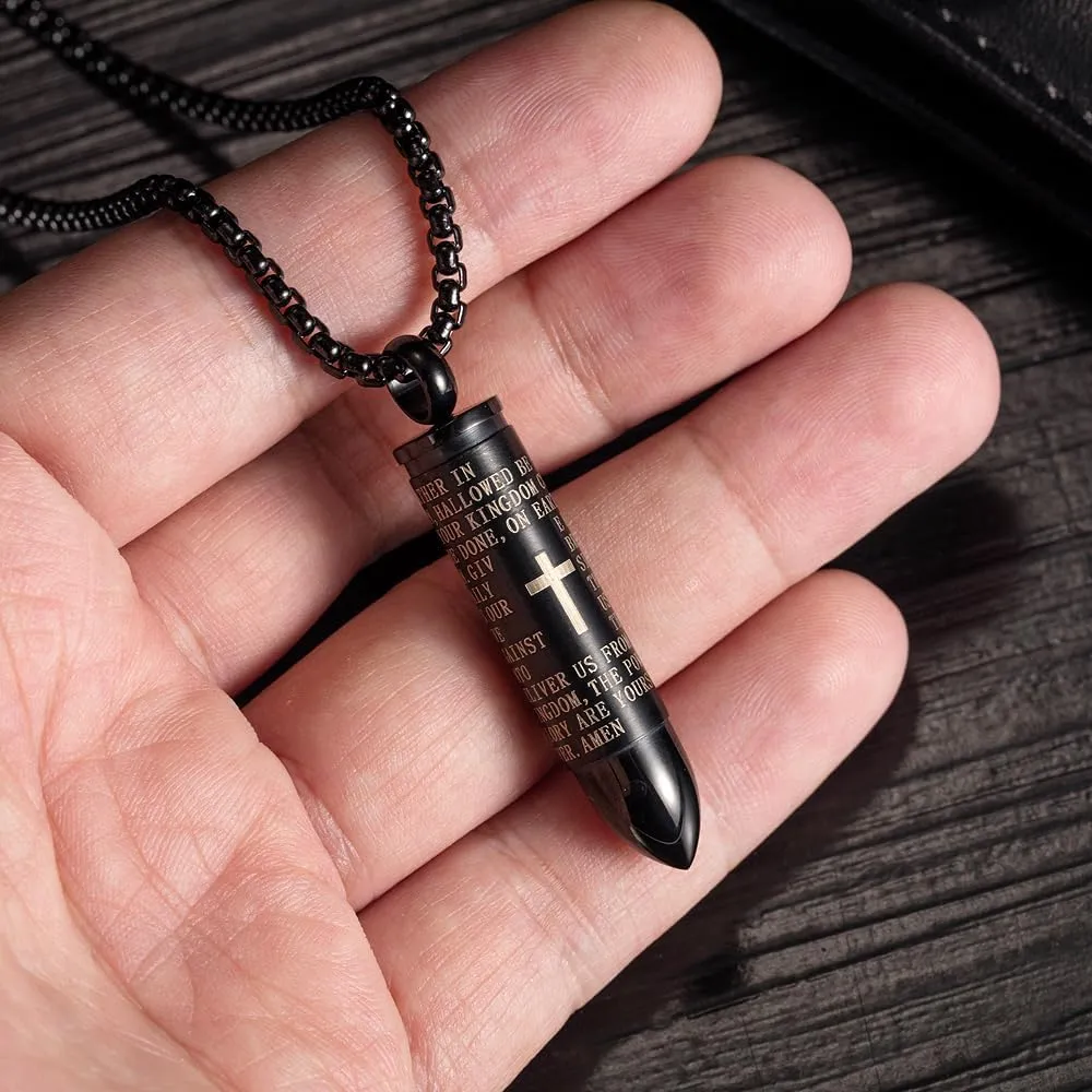 Pendant Necklace for Men Multicolored Stainless Steel Pendant Jewelry Gift for Men Women Couple