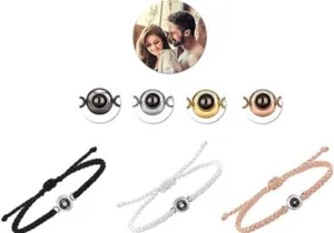 Personalized Bracelets with Picture Customized Projection Bracelets with Photos - Memorial Gifts for Women/Men/Family/Couple/Dog - Perfect Mother's Day Birthday Christmas Gift!