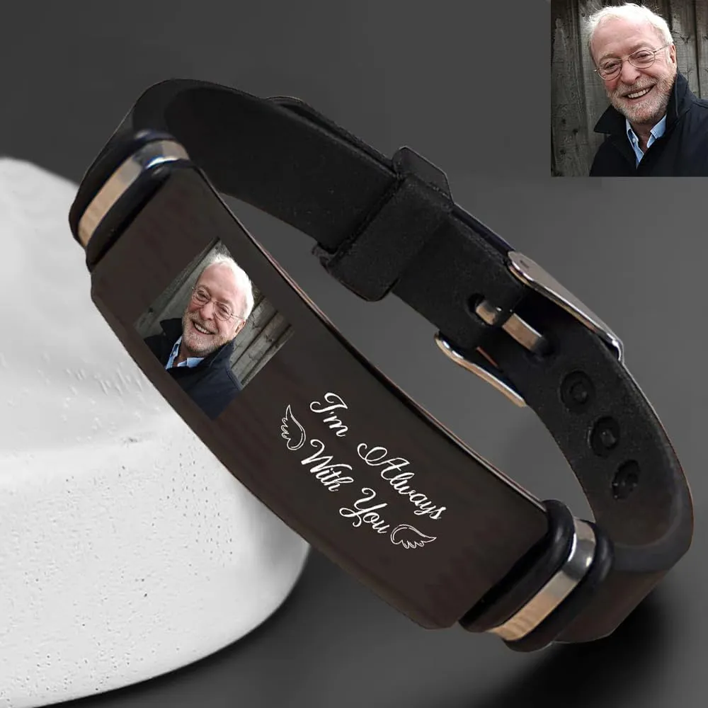 Personalized Bracelets with Picture Inside Customized Photo Bracelet Memorial Gift for Women Men Family Anniversary