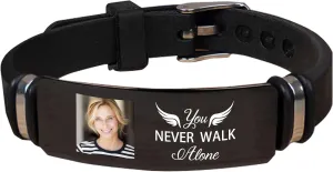 Personalized Bracelets with Picture Inside Customized Photo Bracelet Memorial Gift for Women Men Family Anniversary