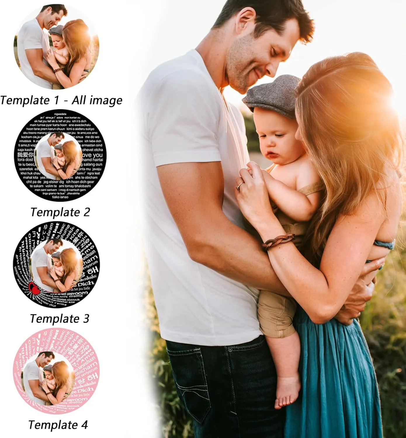 Personalized Bracelets with Picture inside, Customized Projection Bracelets with Photos, Picture Bracelet Personalized Photo for Mothers Day Birthday Anniversary Memorial Gifts