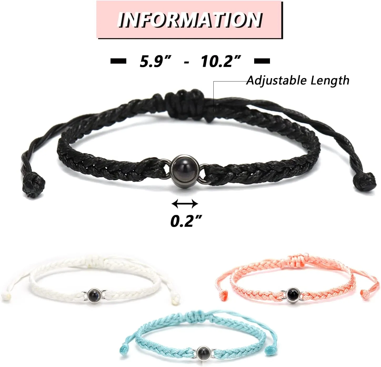 Personalized Bracelets with Picture inside, Customized Projection Bracelets with Photos, Picture Bracelet Personalized Photo for Mothers Day Birthday Anniversary Memorial Gifts