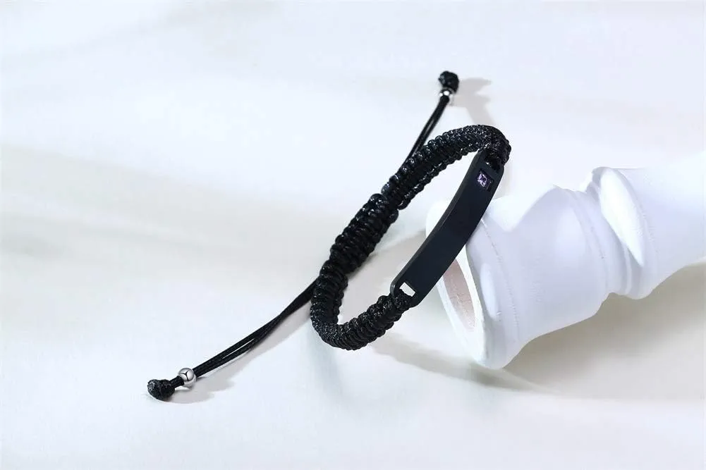 Personalized Matching Bracelets for Couples, Custom His and Hers Handmade Rope Braided Bracelet Matching Couple Bracelets for Lover Men Women Boyfriend Girlfriend Husband Wife Anniversary Birthday