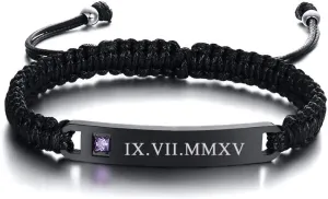 Personalized Matching Bracelets for Couples, Custom His and Hers Handmade Rope Braided Bracelet Matching Couple Bracelets for Lover Men Women Boyfriend Girlfriend Husband Wife Anniversary Birthday