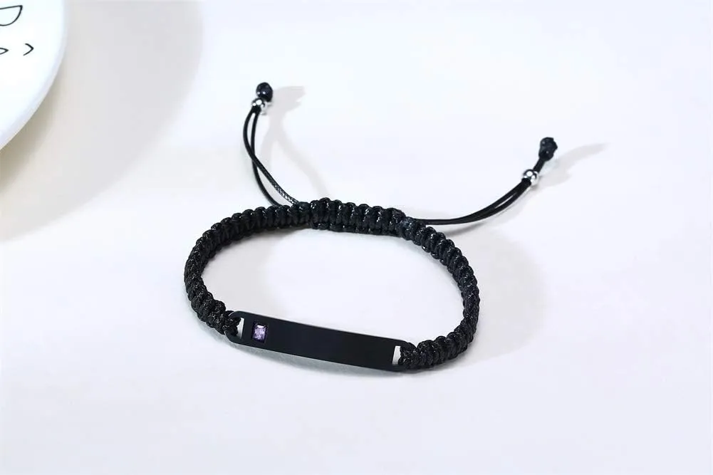 Personalized Matching Bracelets for Couples, Custom His and Hers Handmade Rope Braided Bracelet Matching Couple Bracelets for Lover Men Women Boyfriend Girlfriend Husband Wife Anniversary Birthday