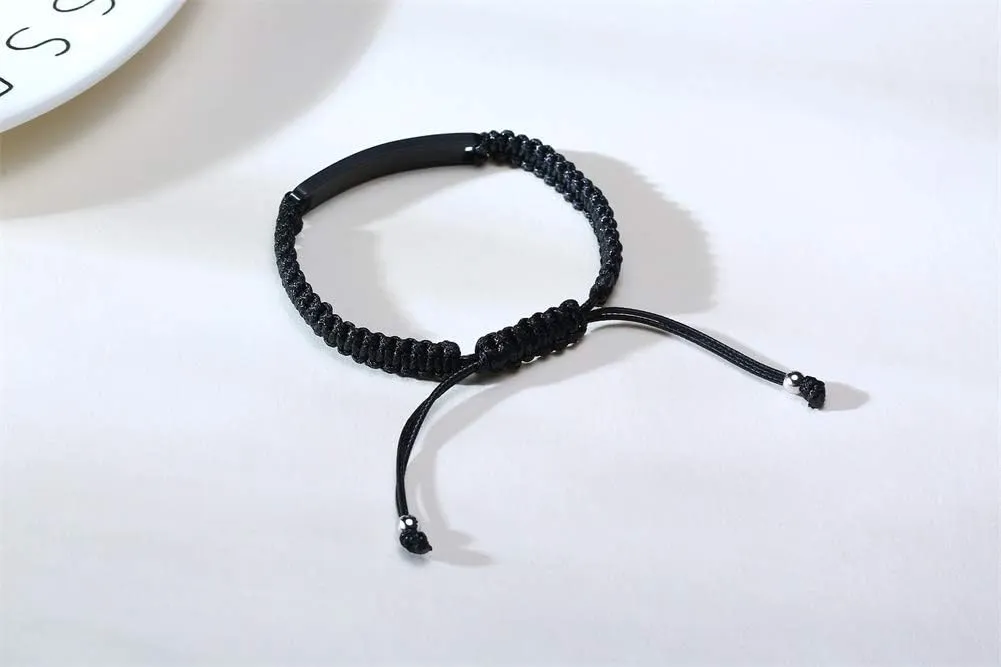 Personalized Matching Bracelets for Couples, Custom His and Hers Handmade Rope Braided Bracelet Matching Couple Bracelets for Lover Men Women Boyfriend Girlfriend Husband Wife Anniversary Birthday