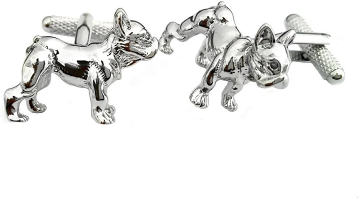 Polished French Bulldog Cufflinks