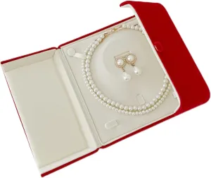 Premium Grade Classic Red Velvet Jewelry Box Storage Case Packaging Jewelry Set Earring Necklace Ring Present Box
