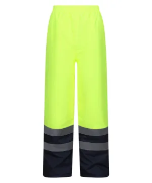 Pro hi-vis insulated overtrousers | Yellow/Navy