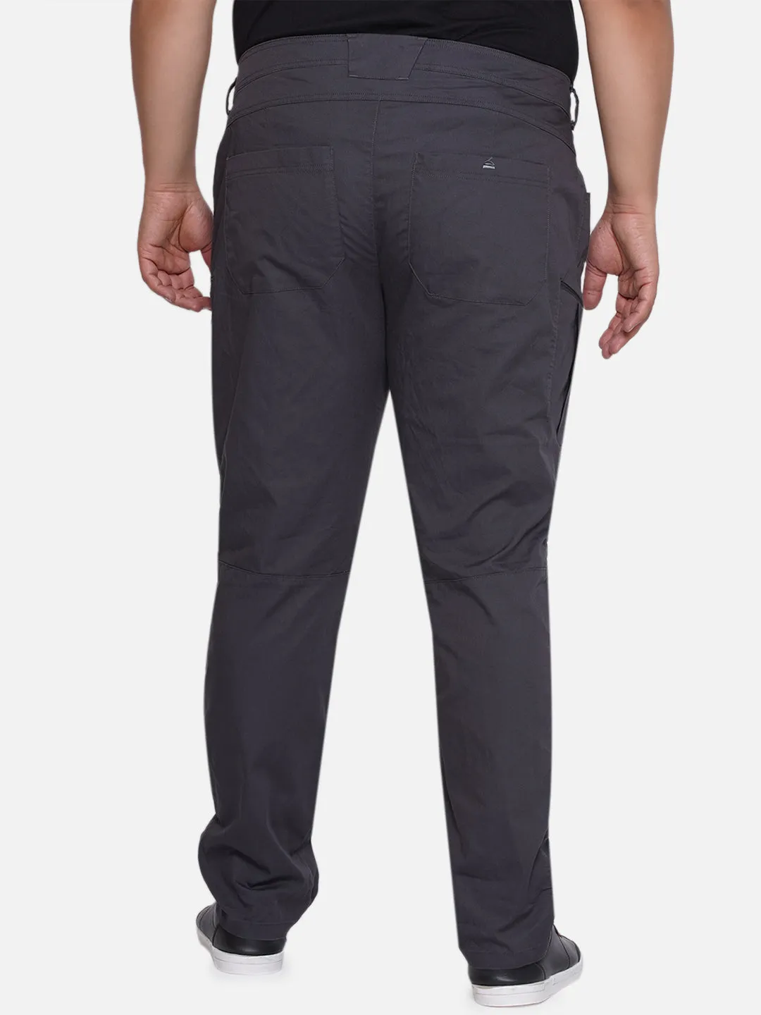 Quechua - Plus Size Men's Dark Grey Regular Fit Pure Cotton Trousers