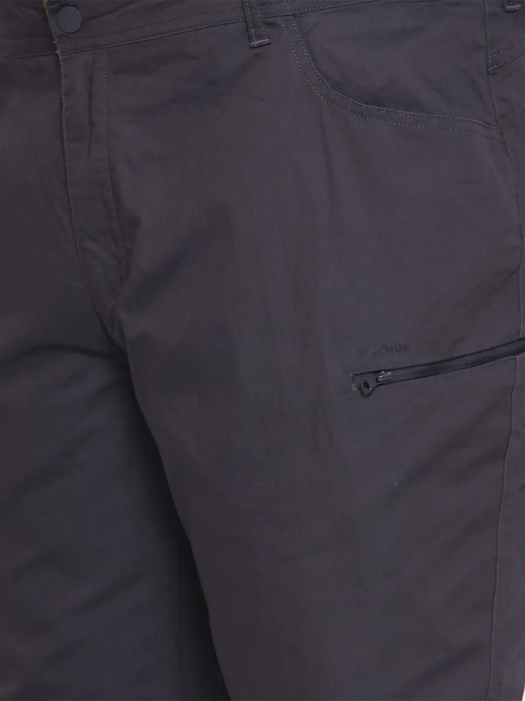 Quechua - Plus Size Men's Dark Grey Regular Fit Pure Cotton Trousers
