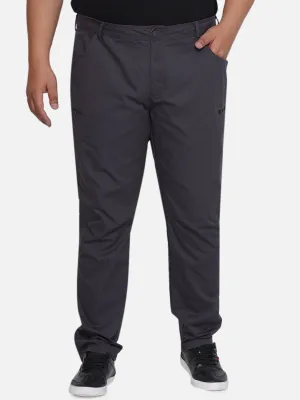 Quechua - Plus Size Men's Dark Grey Regular Fit Pure Cotton Trousers