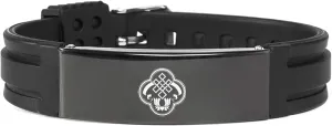 Religious Om Meditation Jewellry,Adjustable Buddhist Bracelet Wristband Spiritual Buddhism Prayer Bangle,Personalized Black Silicone Bracelet for Men Women
