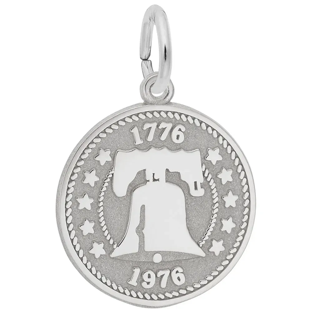 Rembrandt Charms - Liberty Bell Disc Charm - 3496