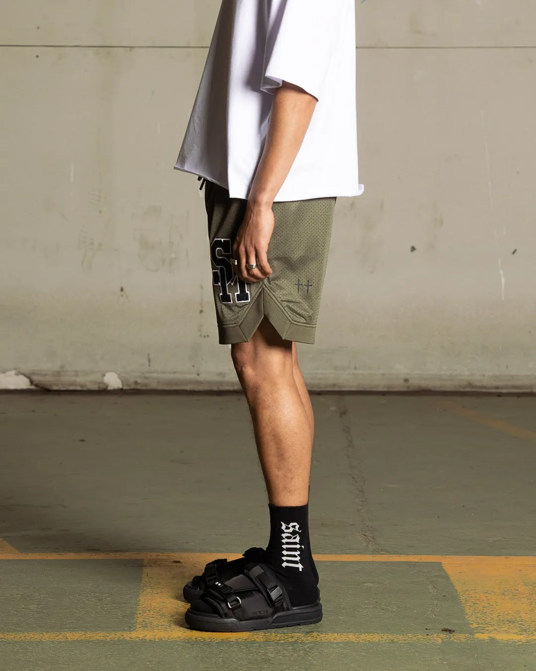 Saint Morta La Rambla Basketball Shorts Khaki Green