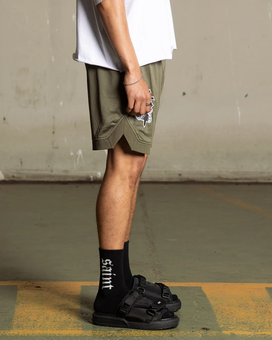 Saint Morta La Rambla Basketball Shorts Khaki Green