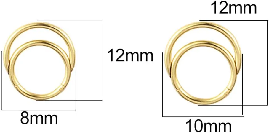 Septum Nose Rings for Women Trendy Septum Clicker Nose Ring Gold Septum Rings Nose Piercings Silver Black Rose Gold Hoop Septum Jewelry