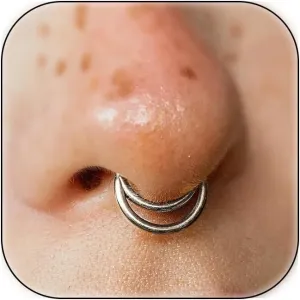 Septum Nose Rings for Women Trendy Septum Clicker Nose Ring Gold Septum Rings Nose Piercings Silver Black Rose Gold Hoop Septum Jewelry