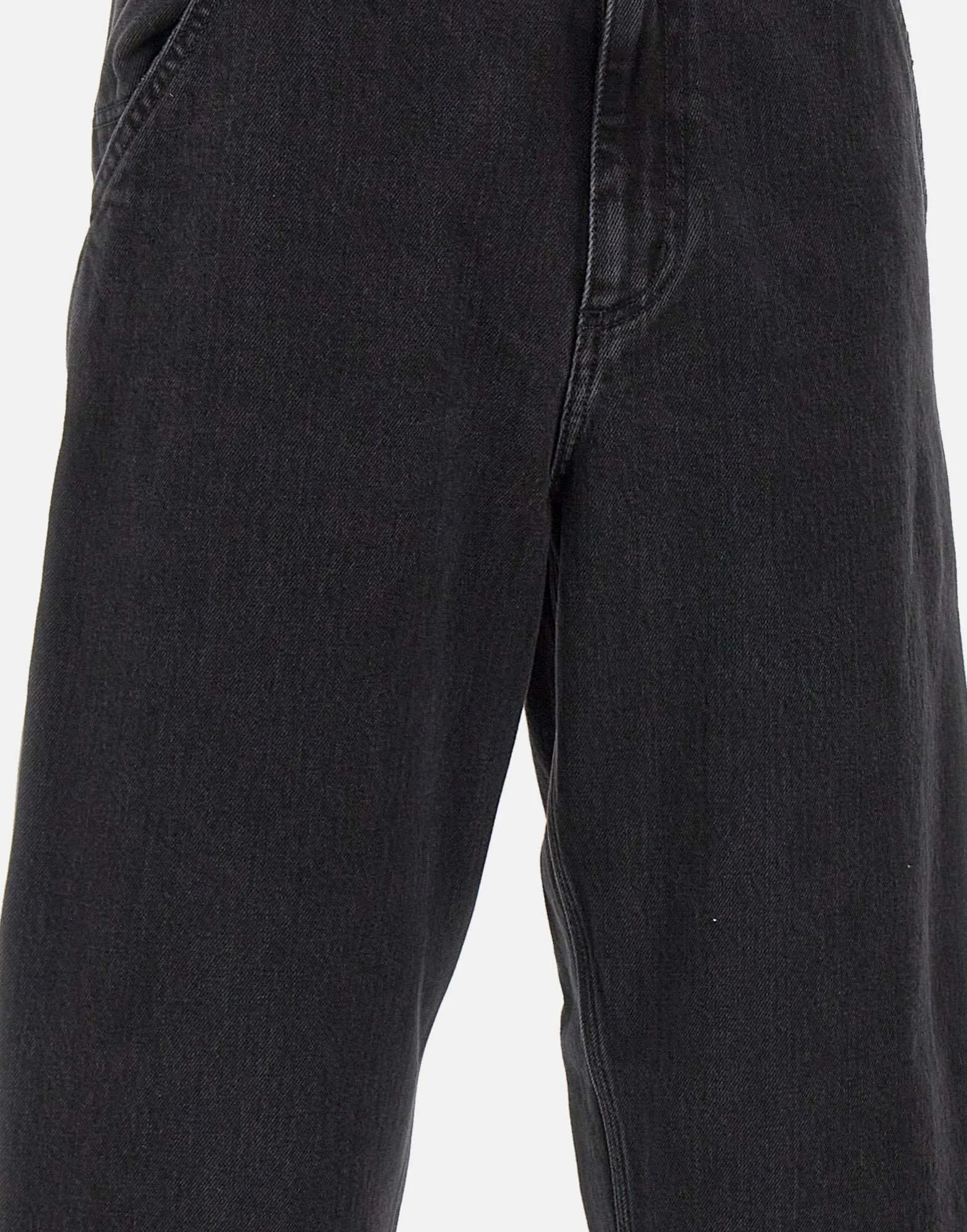 Single Knee Black Work Pant