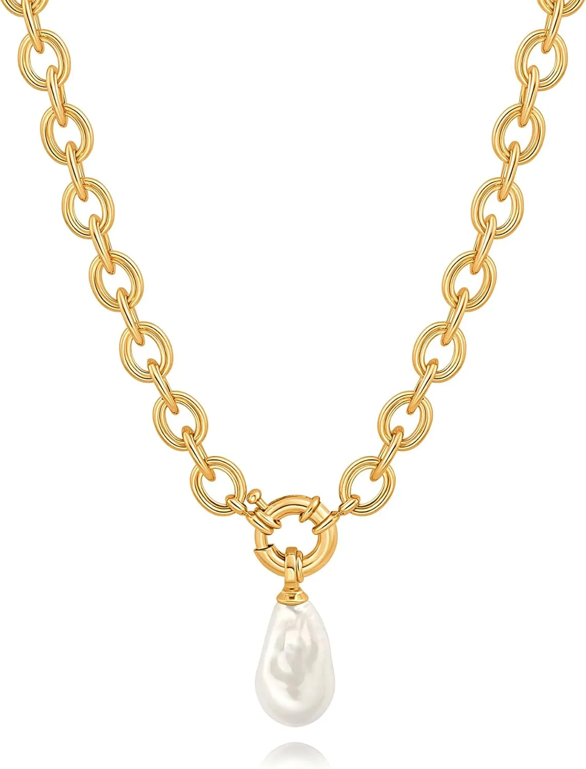 SOFYBJA 18k Gold Chain Choker Dainty Turquoise Beads Bar Necklace for Women Handmade Gemstone Jewelry for Mother's Day