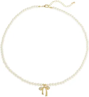 Sonateomber Gold Pearl Layered Choker Strand Necklaces for Women, Simple Dainty Long Faux Pearls Chain Wedding Bridal Jewelry Gifts