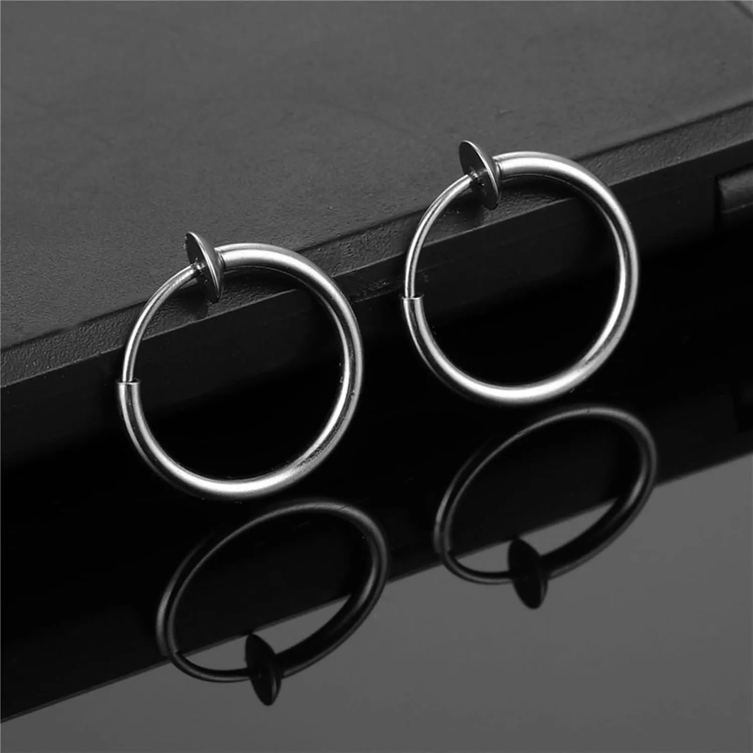 Stainless Steel Cuff Earrings for Women, Ear Cuff Earrings 8/16 mm Hoop Ear Cuffs Jewelry Gifts