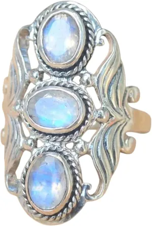 Style Women Rings with Imitation Opal Caved Hollow Pattern Handmade Rings for Party Anniversary for Gift Hot Jewelry