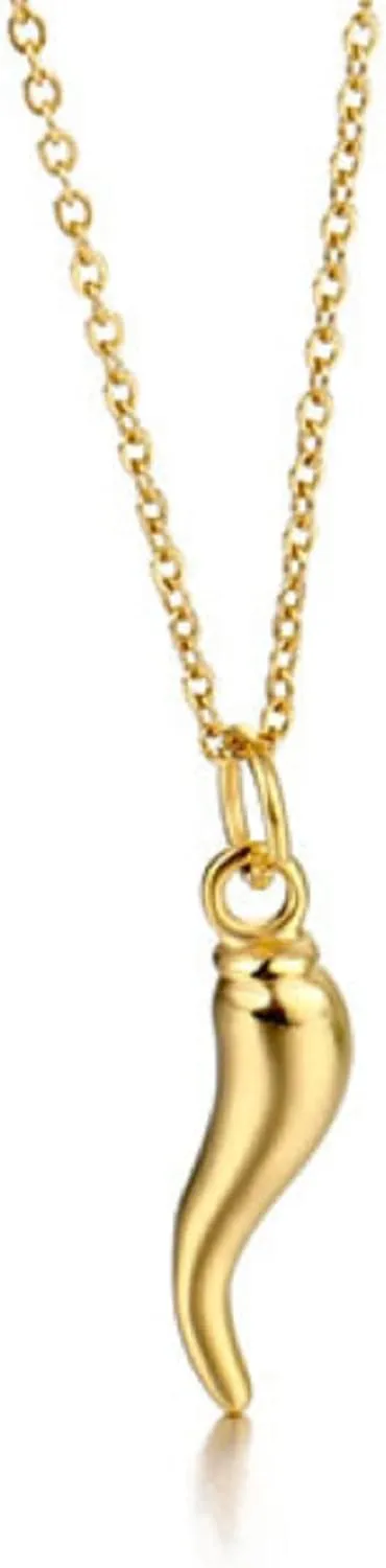 Stylish & Fun Red Chili Pepper Necklace,Color Preserving Stainless Steel Chili Pepper Pendant Titanium Steel Necklace (Gold red oil)