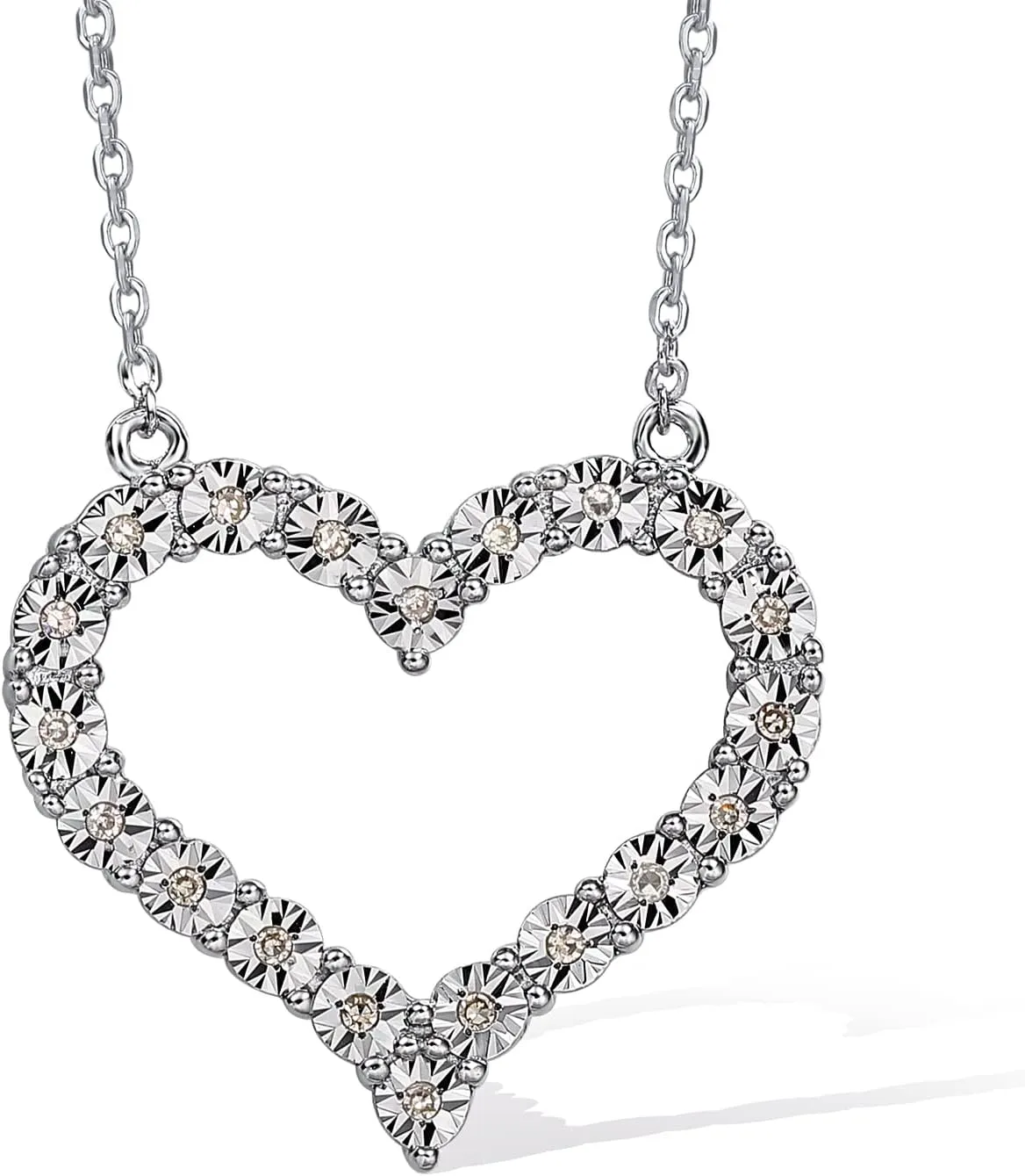 supermodel Solitaire Pendant Diamond Necklace, Zodiac Sign Coin Charm Pendant, Heart Initial Necklaces Birthday Gift Jewelry for Women Girls
