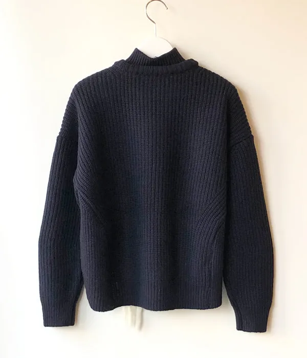 TAN/KARESANSUI WOOLEN PULLOVER(DARK NAVY)