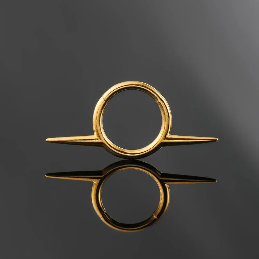 Titanium Septum Ring16G Septum Jewelry 8mm,ASTM F136 Titanium Nose rings Classic design Clicker Cartilage Earring Hinged Segment Daith Piercing Black silver gold 1PCS