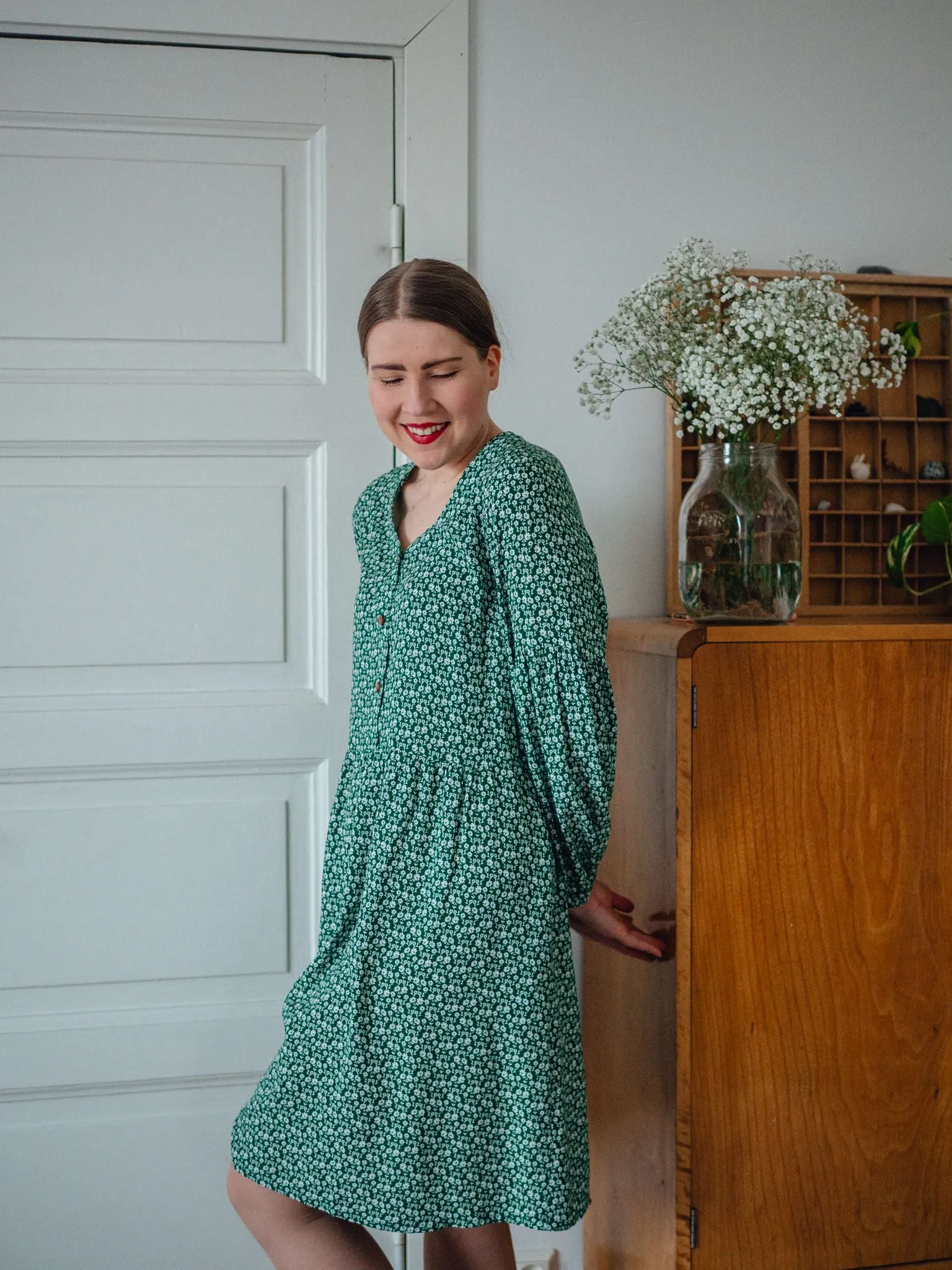 Tovi Button Dress Green