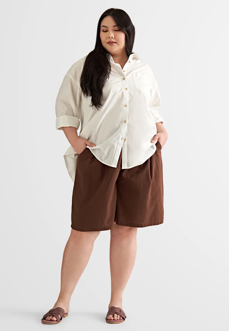 Vanika Casual Bermuda Linen Shorts