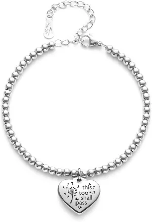 VIMIEW Heart Beads Womens Inspired Bracelets Adjustable Taylor Quotes Bracelets Friendship & Family Jewelry Birthday Valentines Gifts for Women Daughter Sister Bestfriend.
