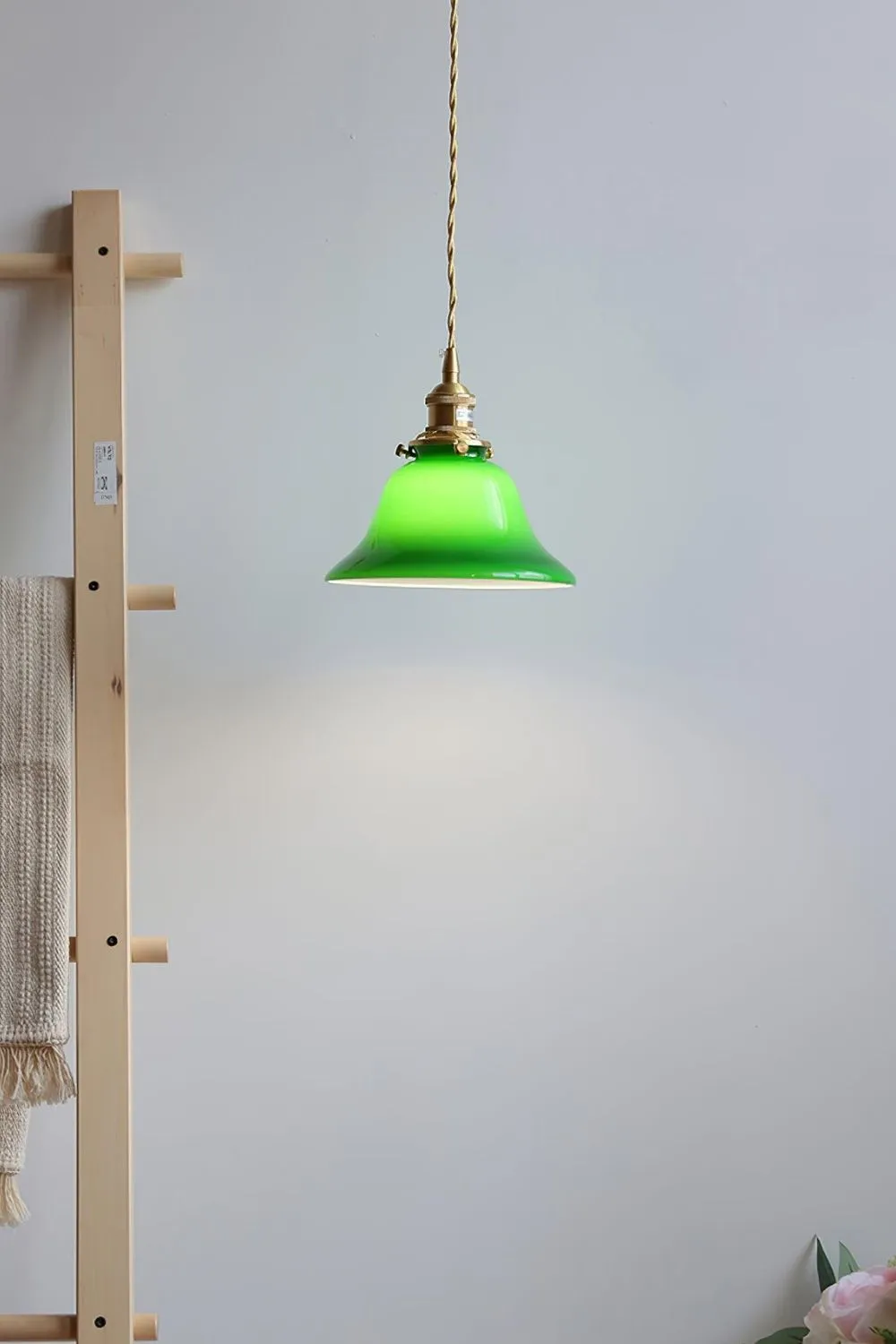 Vintage Green Bell Pendant Light