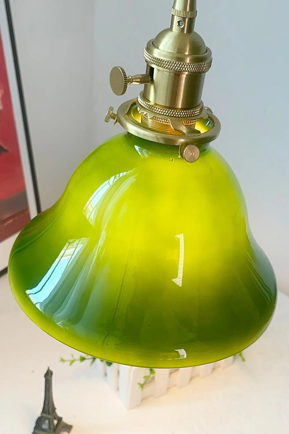 Vintage Green Bell Pendant Light