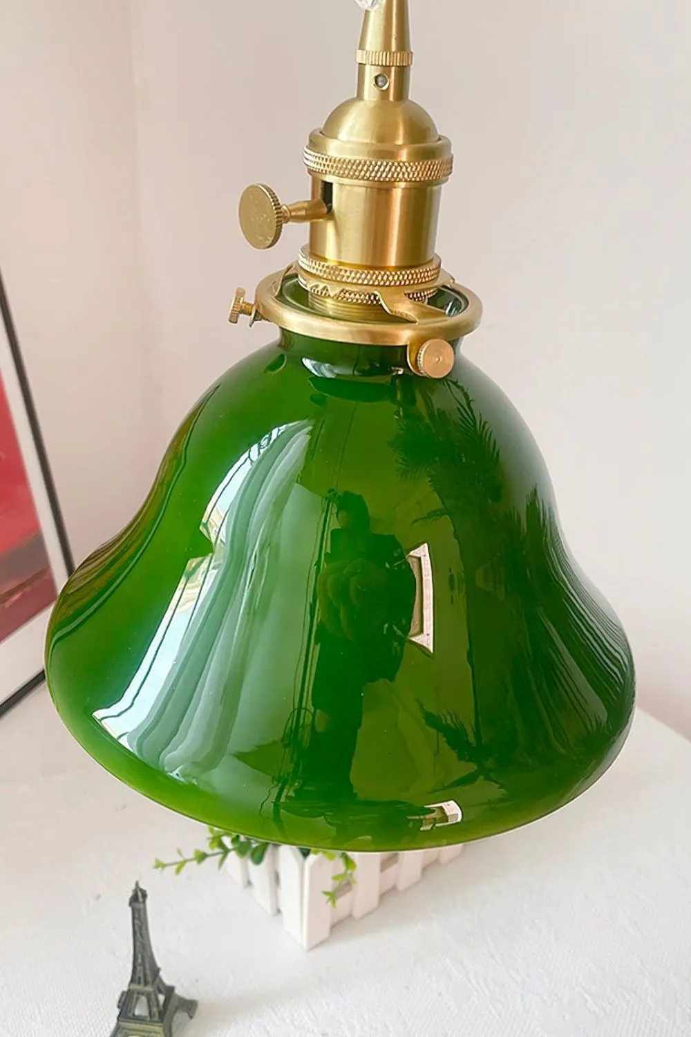 Vintage Green Bell Pendant Light